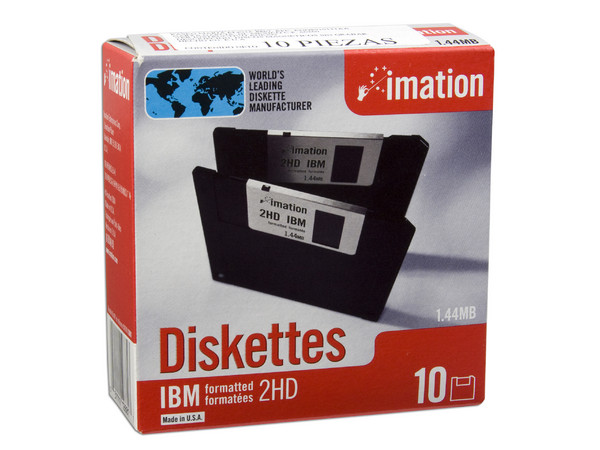 Caja de 10 Diskettes Imation formateados de 3.5