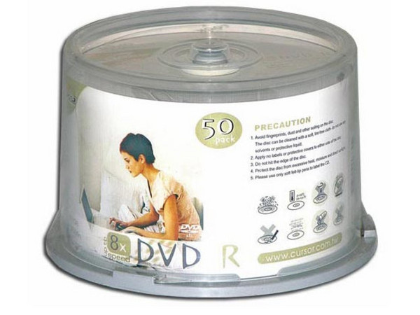 Paquete de 50 DVD-R Cursor de 4.7GB / 8X