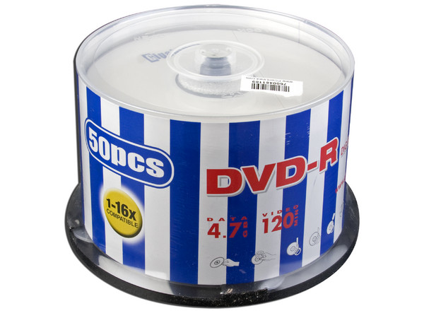Paquete de 50 DVD-R GIGABLOCK de 4.7GB / 16X