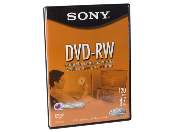 DVD-RW Sony, 4.7GB, 2X, 1 pieza en Caja.