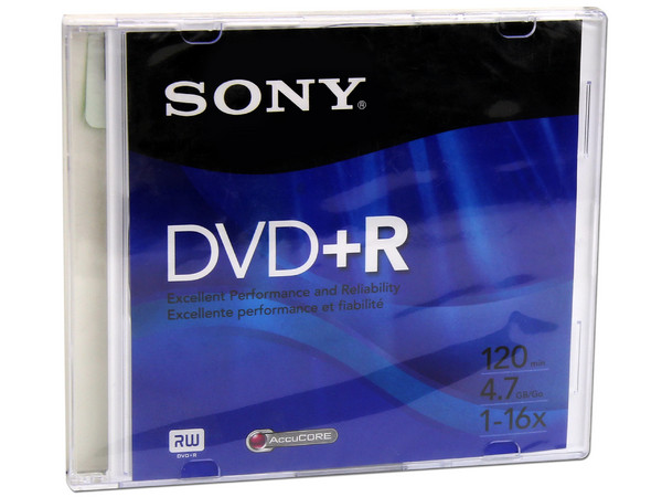DVD+R Sony, 4.7GB, 16X, 1 pieza.             