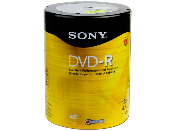 Torre de 100 DVD-R Sony de 4.7GB / 16X