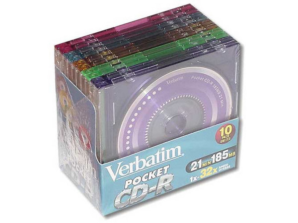 Paquete de 10CDs  (Pocket CD) de 21Min, 185MB, 32X
