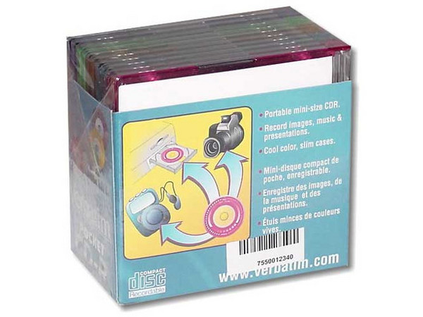 Paquete de 10CDs  (Pocket CD) de 21Min, 185MB, 32X