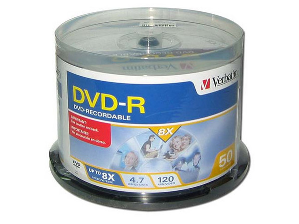 Paquete de 50 DVD-R Verbatim de 4.7GB / 8X