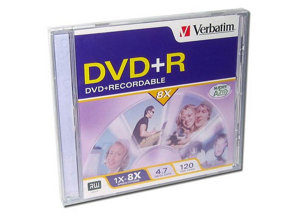 DVD+R Verbatim, 4.7GB, 8X, 1 pieza.