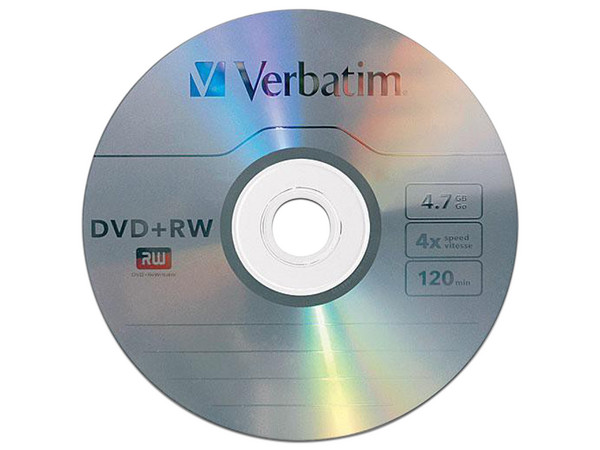 Paquete de 10 DVD+RW Verbatim de 4.7GB, 4x.