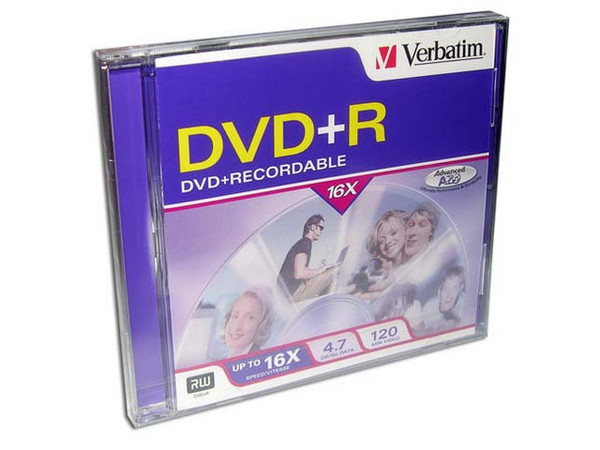 DVD+R Verbatim, 4.7GB, 16X, 1 pieza.