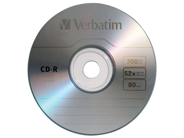 CD-R Verbatim VB94776 de 700MB/80min, 52X.