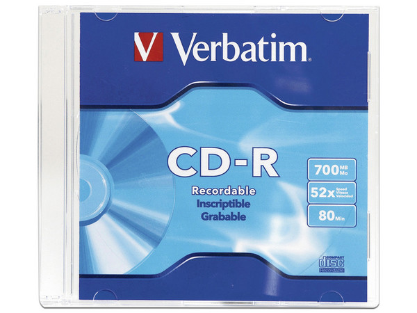 CD-R Verbatim VB94776 de 700MB/80min, 52X.