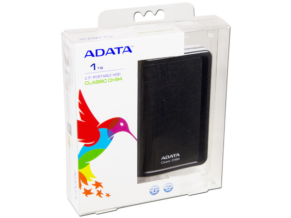 Disco Duro Portátil ADATA Classic CH94 de 1 TB, USB 2.0. Color Negro