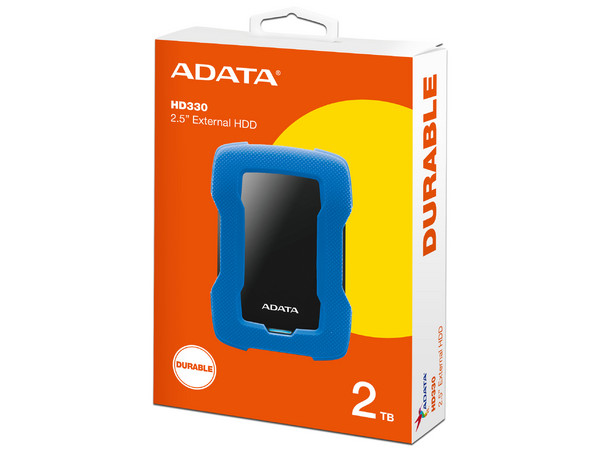 Disco Duro Portátil ADATA HD330 de 2 TB, USB 3.0. Color Azul.