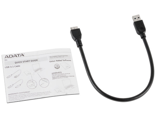 Disco Duro Portátil ADATA HD650 de 2 TB, USB 3.0, Color Negro.