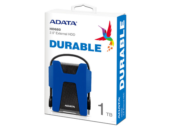 Disco Duro Portátil ADATA HD680 de 1 TB a prueba de agua y polvo, USB 3.0.