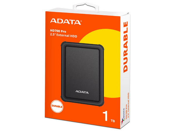 Disco Duro Externo ADATA HD700 Pro de 1TB, USB 3.2 Gen 1. Color negro.