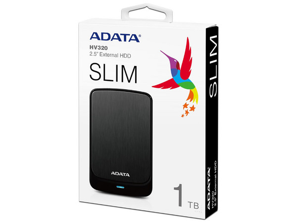Disco Duro Externo ADATA HV320 de 1TB, USB 3.1. Color Negro.