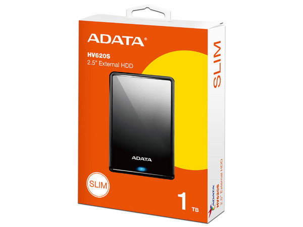 Disco Duro Portátil ADATA HV620S de 1 TB, USB 3.0. Color Negro.