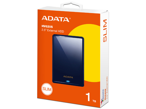 Disco Duro Portátil ADATA HV620S de 1TB, USB 3.0. Color Azul.