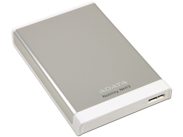 Disco Duro Portátil ADATA Nobility NH13 de 500 GB, USB 3.0. Color Plata.