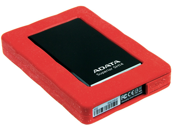 Disco Duro Portátil ADATA SH14 de 500 GB, USB 3.0, a prueba de Agua y Golpes, Color Rojo.