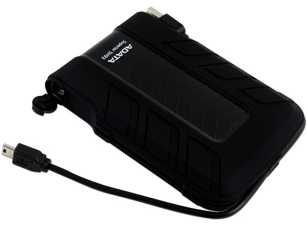 Disco Duro Portátil Adata Sport SH93 a prueba de agua y golpes de 1 TB, USB 2.0. Color Negro
