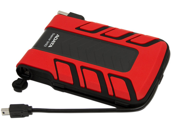 Disco Duro Portátil ADATA Sport SH93 a prueba de agua y golpes de 1 TB, USB 2.0. Color Rojo