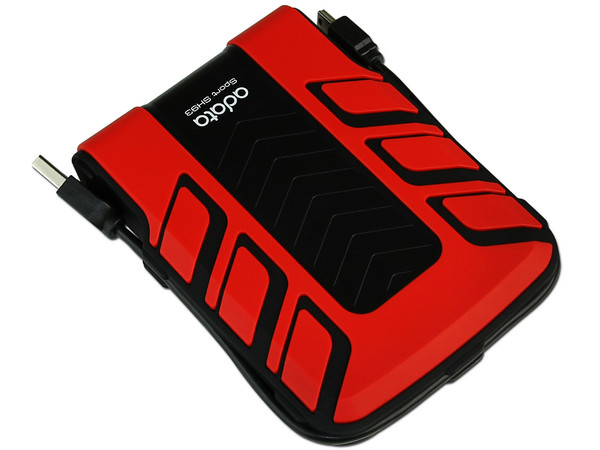 Disco Duro Portátil adata Sport SH93 a prueba de agua y golpes de 750 GB, USB 2.0. Color Rojo