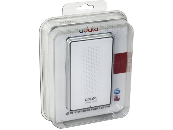 Disco Duro Portable adata Classic de 250GB, USB 2.0. Color Blanco