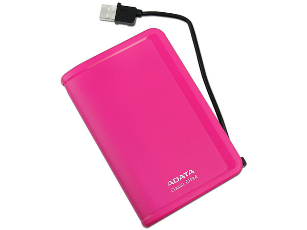 Disco Duro Portable ADATA Classic CH94 de 320GB, USB 2.0. Color Rosa