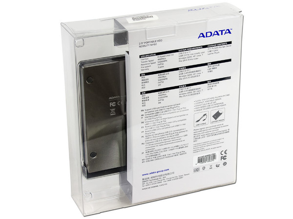 Disco Duro Portable adata Nobility NH92 de 640GB, USB 2.0. Color Plateado