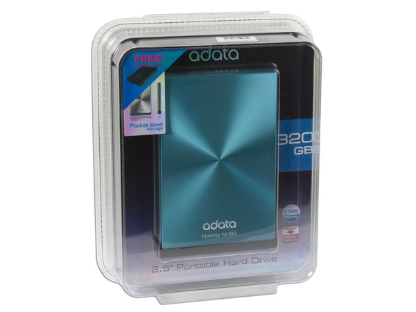 Disco Duro Portable adata Nobility NH92 de 320GB, USB 2.0. Color Azul