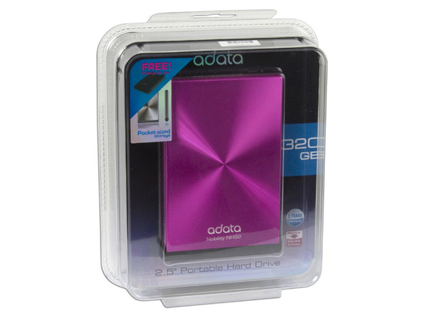 Disco Duro Portable adata Nobility NH92 de 320GB, USB 2.0. Color Rosa