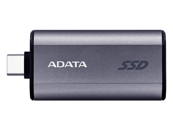 Unidad de Estado Sólido Portátil ADATA SC750 de 1TB, Velocidad de Lectura de 1050MB/s, Velocidad de Escritura de 1000MB/s, USB-C 3.2 Gen 2. Color Gris.