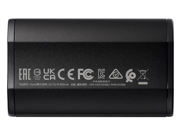 Unidad de Estado Sólido Portátil ADATA SD810 de 1TB, USB 3.2. Color Negro.