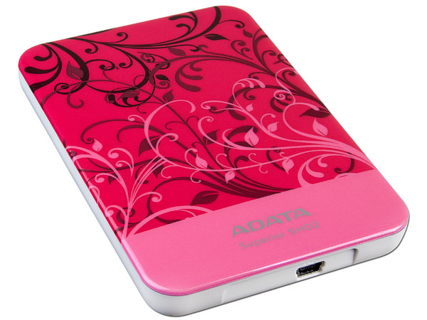Disco Duro Portable adata Superior SHO2 de 640GB, USB 2.0. Color Rosa
