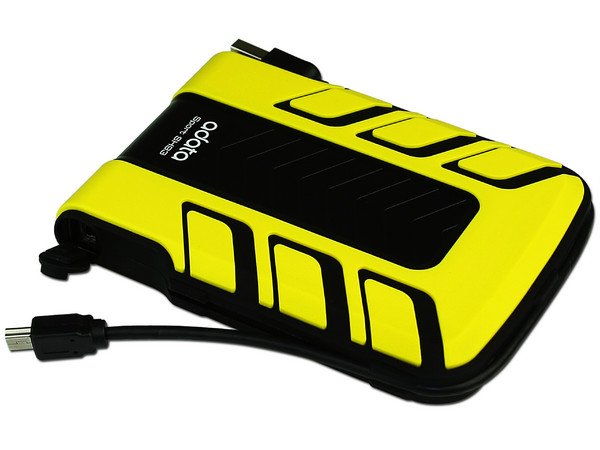 Disco Duro Portable adata Sport SH93 a prueba de agua y golpes de 640GB, USB 2.0. Color Amarillo