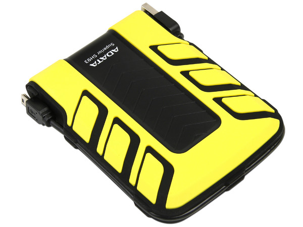 Disco Duro Portátil Adata Sport SH93 a prueba de agua y golpes de 750 GB, USB 2.0. Color Amarillo