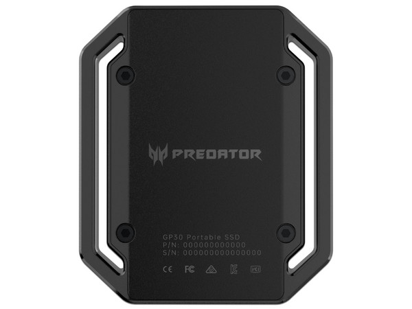 Unidad de Estado Sólido Portátil Acer Predator GP30 de 2TB, Velocidad de Lectura de 2000 MB/s, Velocidad de Escritura de 2000 MB/s, USB Tipo C. Color Negro.