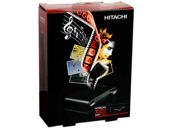 Disco Duro Portable Hitachi de 320GB, USB 2.0. Color Negro   