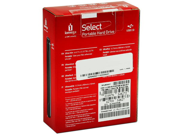 Disco Duro Portable Iomega Select de 1TB, USB 2.0   
