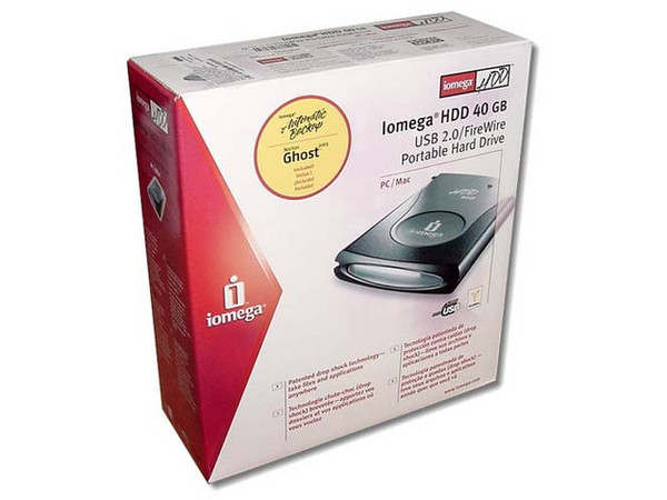 Disco Duro Iomega Externo 40GB Interfase USB/FireWire