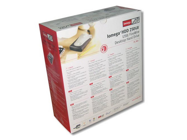 Disco Duro Iomega Externo de 250GB, USB 2.0 / FireWire