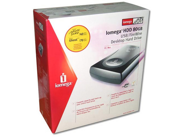 Disco Duro Iomega Externo 80Gb, 7200RPM, USB 2.0 y FireWire