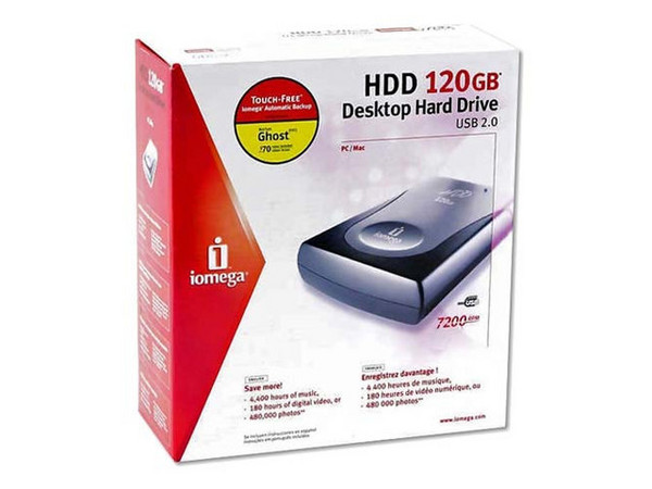 Disco Duro Iomega Externo 120Gb, 7200RPM, USB 2.0