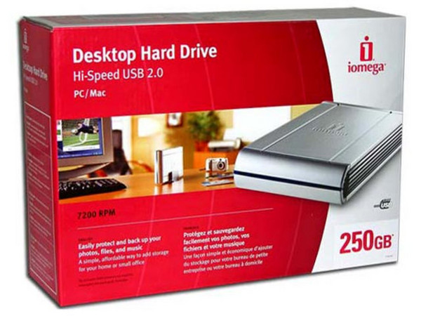 Disco Duro Externo Iomega de 250GB, 7200 RPM, 8 MB, USB 2.0, Edición Limitada, Serie Silver