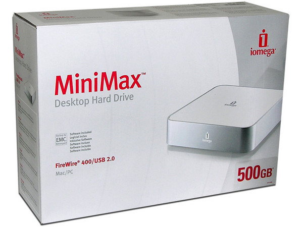 Disco Duro Externo Iomega MiniMax de 500GB, USB/FireWire