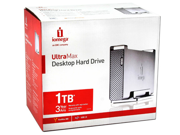 Disco Duro Externo Iomega UltraMax de 1 TB, USB 2.0, FireWire 400