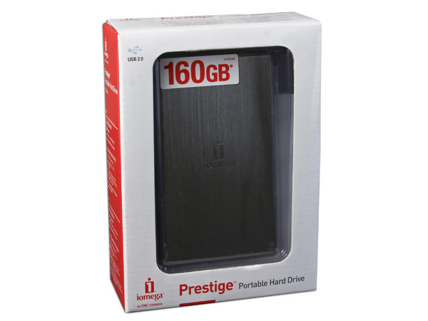 Disco Duro Portable Iomega Prestige de 160GB, USB 2.0. Color Plata