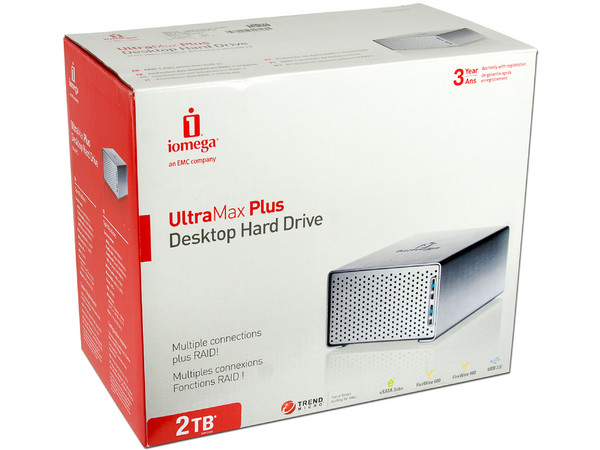 Disco Duro Externo Iomega UltraMax Plus de 2 TB, eSATA, FireWire 800/400, USB 2.0 