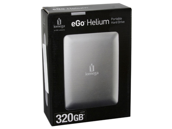 Disco Duro Portable Iomega eGo Helium de 320GB, USB 2.0. Color Plateado 